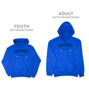 Hockey Hooded Sweatshirt - Hockey Crossed Sticks Logo
