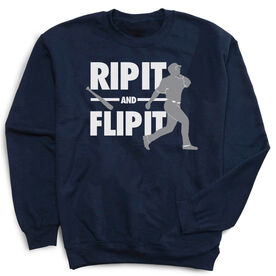 Baseball Crew Neck Sweatshirt - Rip It Flip It