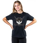 Hockey Short Sleeve Tee - Hockey Helmet Skull