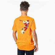 Guys Lacrosse Short Sleeve T-Shirt - Santa Laxer (Back Design)