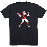 Football Short Sleeve T-Shirt - Touchdown Santa