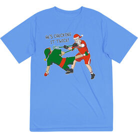 Guys Lacrosse Short Sleeve Performance Tee - Checking It Twice Lacrosse