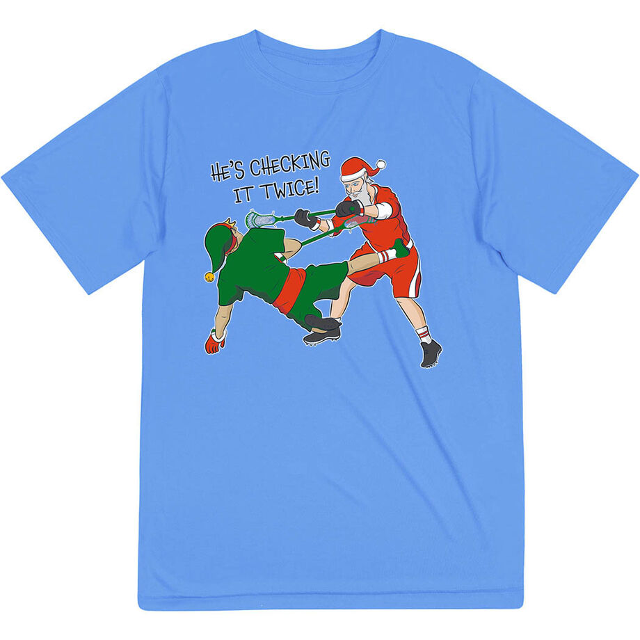 Guys Lacrosse Short Sleeve Performance Tee - Checking It Twice Lacrosse