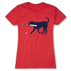 Baseball Women's Everyday Tee - Navy Baseball Dog