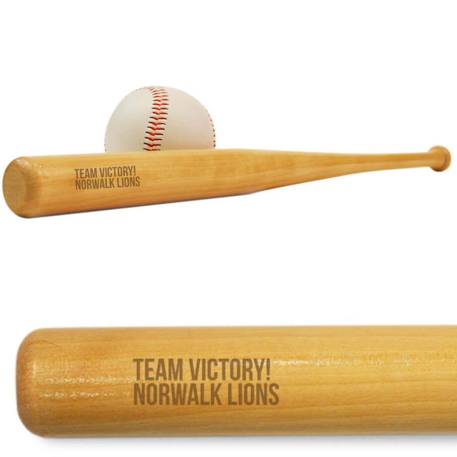 Custom Text Mini Engraved Baseball Bat