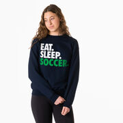 Soccer Crewneck Sweatshirt - Eat Sleep Soccer (Bold Text)