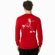 Soccer Tshirt Long Sleeve - Santa Player (Back Design)