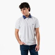 Baseball Short Sleeve Polo Shirt - Pinstripes Baseball