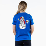 Volleyball Short Sleeve T-Shirt - Serving Holiday Cheer (Back Design) 