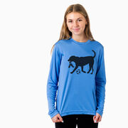 Soccer Long Sleeve Performance Tee - Spot The Soccer Dog