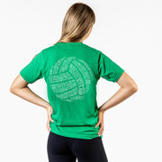 Volleyball Short Sleeve T-Shirt - Volleyball Words (Back Design)