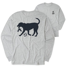 Soccer Tshirt Long Sleeve - Spot the Soccer Dog (Back Design)