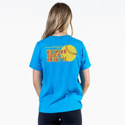 Softball Short Sleeve T-Shirt - Nothing Soft About It (Back Design)