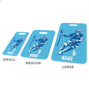 Guys Lacrosse Bag/Luggage Tag - Personalized Dodger Silhouette