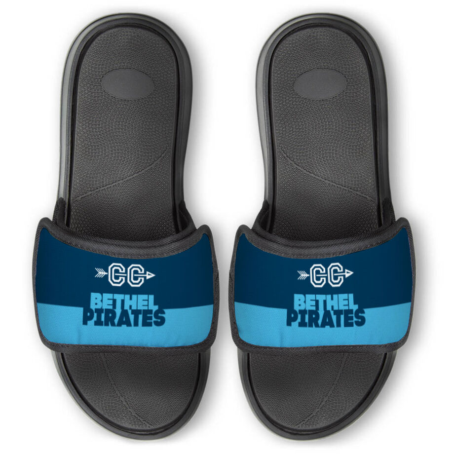 Cross Country Repwell&reg; Slide Sandals - Team Name Colorblock - Personalization Image