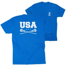 Guys Lacrosse Short Sleeve T-Shirt - USA Lacrosse (Back Design)