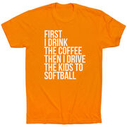 Softball Short Sleeve T-Shirt - Then I Drive The Kids To Softball