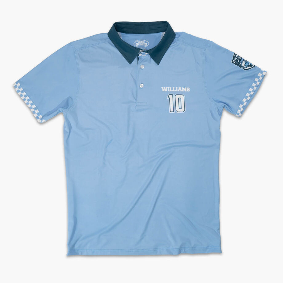 Custom Team Short Sleeve Polo Shirt - Baseball Checkerboard