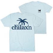 Girls Lacrosse Short Sleeve T-Shirt - Just Chillax'n (Back Design) 