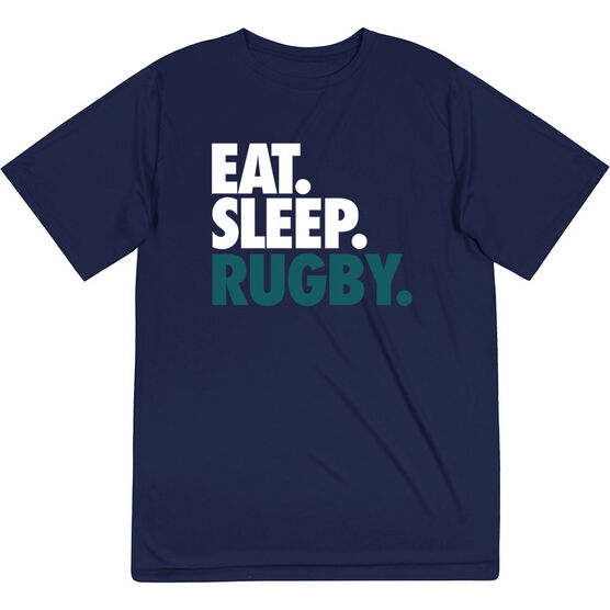 Rugby Short Sleeve Performance Tee - Eat. Sleep. Rugby. | ChalkTalkSPORTS
