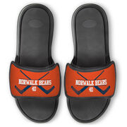 Hockey Repwell&reg; Slide Sandals - Personalized Goalie Crossed Sticks