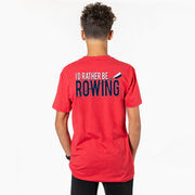 Crew Short Sleeve T-Shirt - I'd Rather Be Rowing (Back Design)