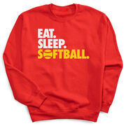 Softball Crewneck Sweatshirt - Eat Sleep Softball