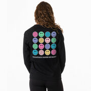 Volleyball Tshirt Long Sleeve - Volleyball Makes Me Happy (Back Design)