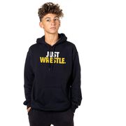 Wrestling Hooded Sweatshirt - Just Wrestle [Black/Adult Small] - SS