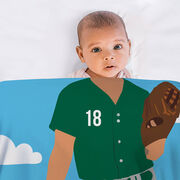 Softball Baby Blanket - Softball Player