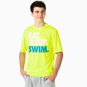 Swimming Short Sleeve Performance Tee - Eat. Sleep. Swim.