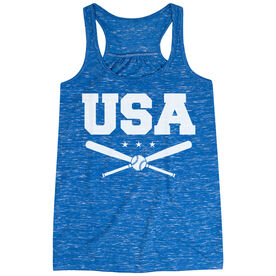 Baseball Flowy Racerback Tank Top - USA Baseball