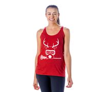 Girls Lacrosse Women's Everyday Tank Top - Lax Girl Reindeer