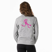 Field Hockey Tshirt Long Sleeve - Neon Field Hockey Girl (Back Design)