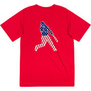 Baseball Short Sleeve Performance Tee - Baseball Stars and Stripes Player