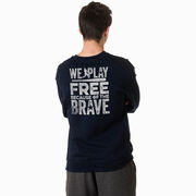 Baseball Crewneck Sweatshirt - Because Of The Brave Baseball (Back Design)