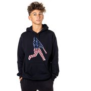 Baseball Hooded Sweatshirt - Baseball Stars and Stripes Player