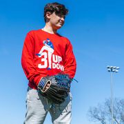 Baseball Tshirt Long Sleeve - 3 Up 3 Down 