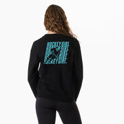 Hockey Crewneck Sweatshirt - Hockey Girl Repeat (Back Design)