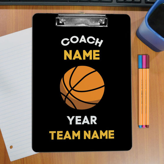 Basketball Custom Clipboard Basketball Coach With Basketball Icon