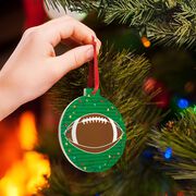 Football Round Ceramic Ornament - Football Graphic