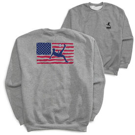 Soccer Crewneck Sweatshirt - Guys Soccer Land That We Love (Back Design)