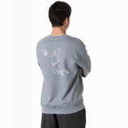 Basketball Crewneck Sweatshirt - Basketball Player Sketch (Back Design)