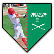 Baseball Home Plate Plaque - Player Photo Stitch