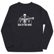 Guys Lacrosse Long Sleeve Performance Tee - Bad To The Bone