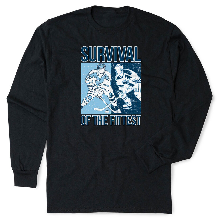 Hockey Tshirt Long Sleeve - Survival of the Fittest