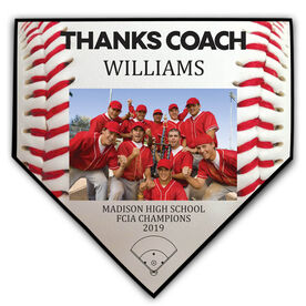 Baseball Home Plate Plaque - Thank You Coach Photo