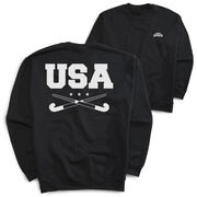 Field Hockey Crewneck Sweatshirt - USA Field Hockey (Back Design)