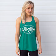 Tennis Flowy Racerback Tank Top - Love Means Nothing In Tennis