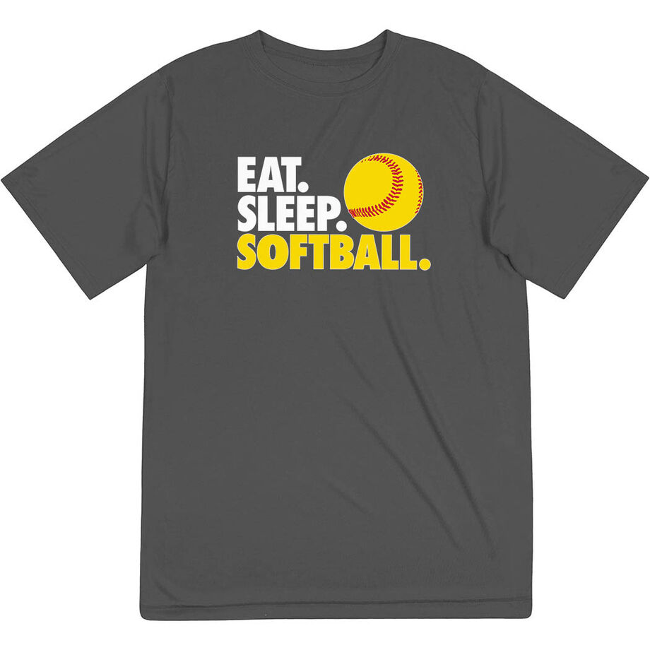Softball Short Sleeve Performance Tee - Eat. Sleep. Softball.